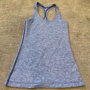 Lululemon Racer Back Tank Top Heathered Blue Size 2